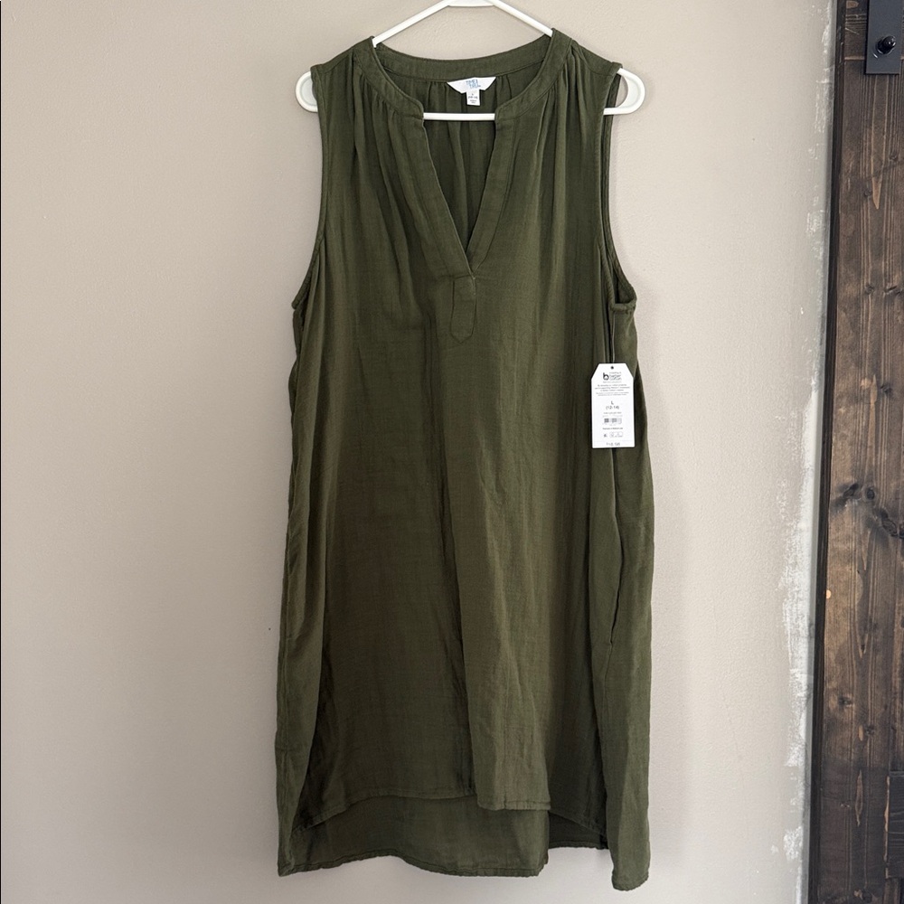Olive Green Sleeveless Women's Top